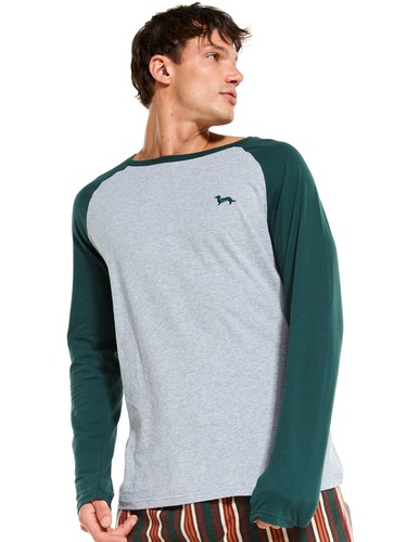 Mens Forest Raglan Long Sleeve Tee