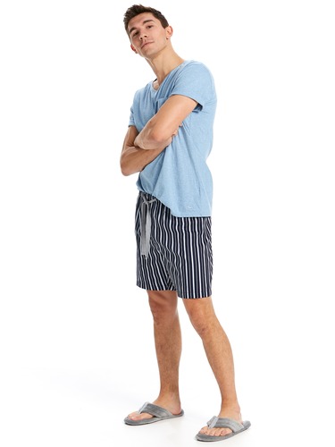 Blue Stripe Mid Short