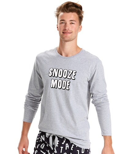 Mens Snooze Mode Long Sleeve Tee