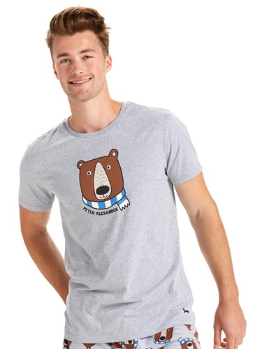 Mens Scarf Bear Tee