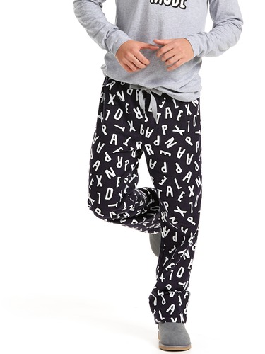 Mens Letters Flannelette Pj Pant