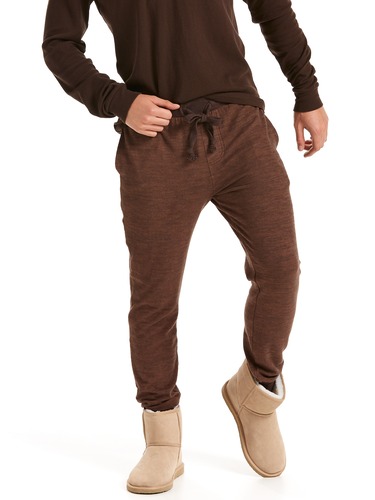 Chocolate Fuzzy Knit Jogger