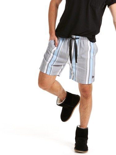 Blue Stripe Mid Short