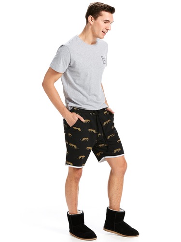 Leopard Fleece Cutoff Sweat
