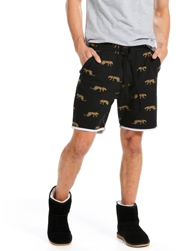 Leopard Fleece Cutoff Sweat