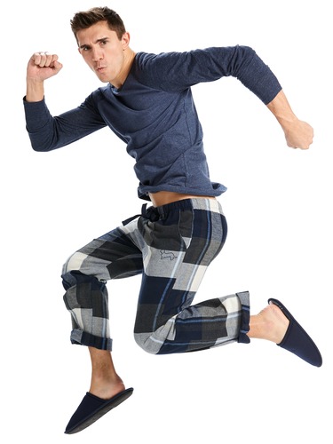 Blue Check Flannelette Pj Pant