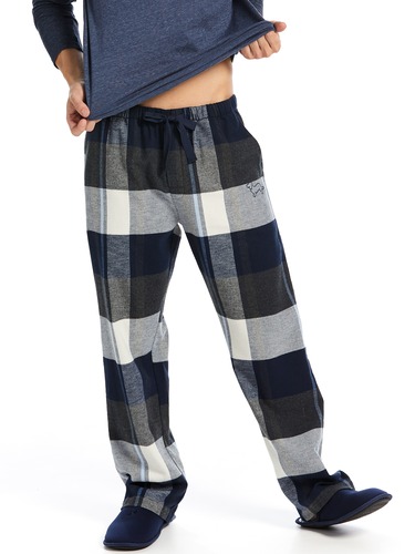 Blue Check Flannelette Pj Pant