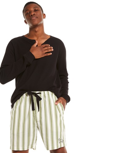 Ticking Stripe Mid Short