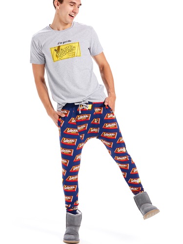 Mens Wonka Bar Fleece Pj Pant