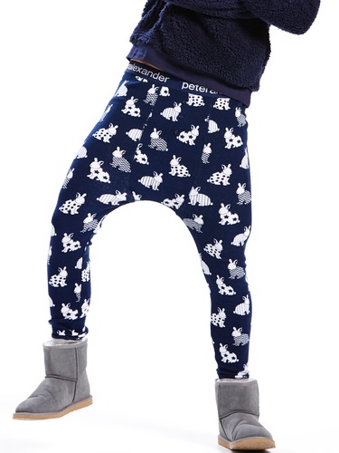 Mens Bunny Waffle Long John Pj Pant