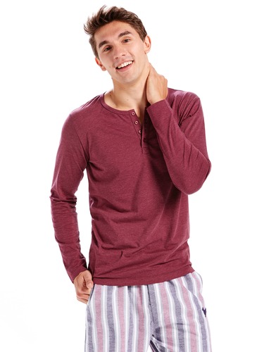 Mens Super Soft Henley