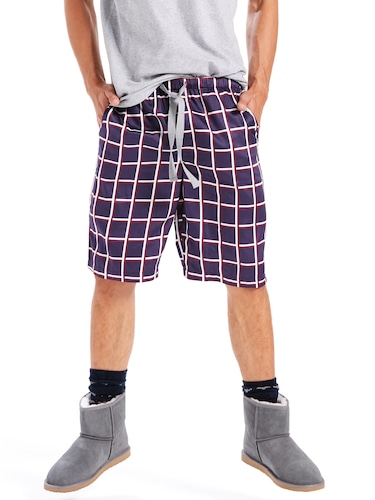 Mens Windowpane Sleep Short