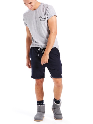Mens Navy Cutoff Sweat Short