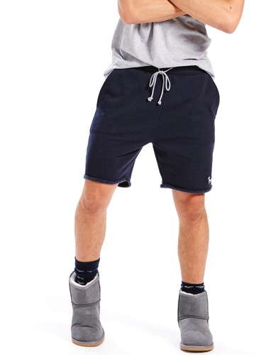 Mens Navy Cutoff Sweat Short