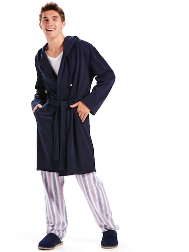 Mens Fleece Hooded Gown