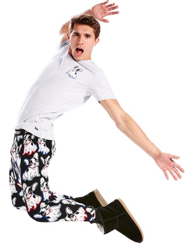 Mens Frenchie Long John Pj Pant