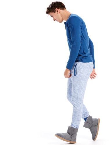 Mens Blue Space Dye Pj Pant