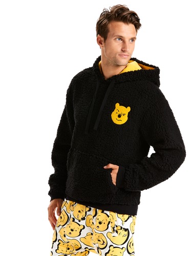 Mens Winnie The Pooh Fur Hoodie