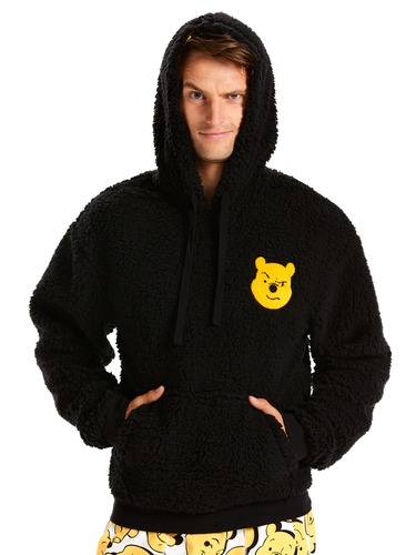 Mens Winnie The Pooh Fur Hoodie