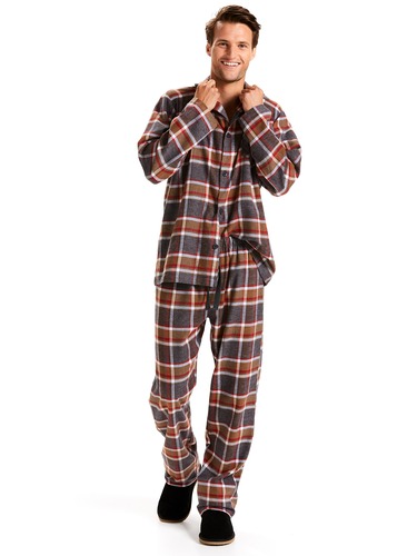 Mens Scout Check Flannelette Pj Set