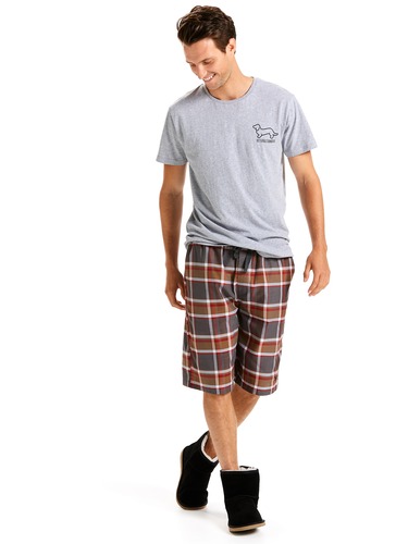 Mens Check Sleep Short