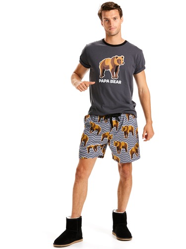 Mens Chevron Bear Mid Short