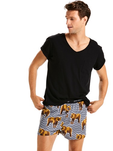 Mens Chevron Bear Boxer Short