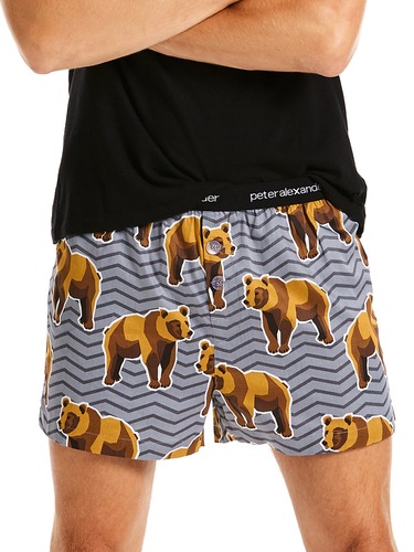 Mens Chevron Bear Boxer Short