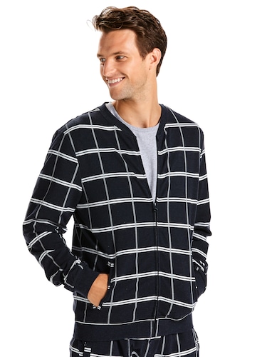 Mens Windowpane Bomber Jacket