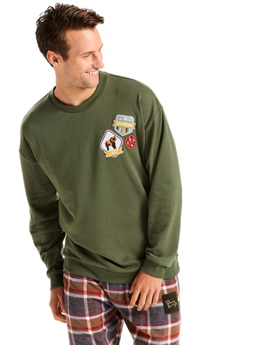 Mens Badge Fleece Sweater