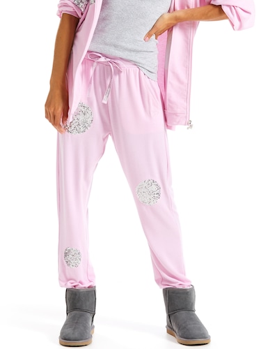 Pink Sequin Track Pant