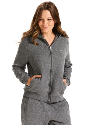 Charcoal Quilted Hoodie