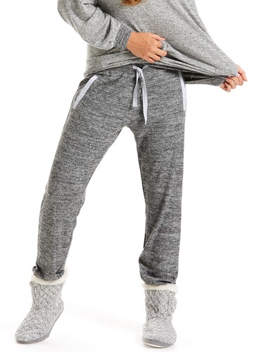 Charcoal Fuzzy Track Pant