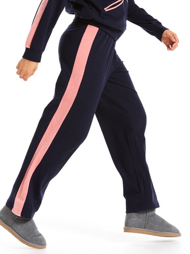 Navy Straight Leg Track Pant