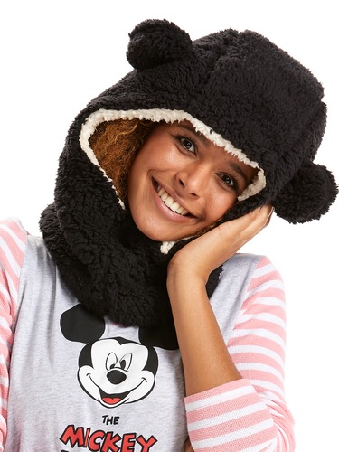 Fuzzy Bear Hoodie Hat