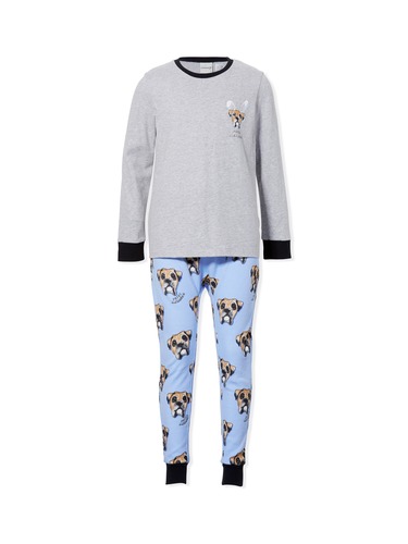Boys Boxer Bunny Long Waffle Pj Set