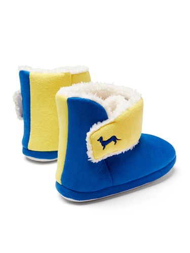 Kids Navy Velcro Boots