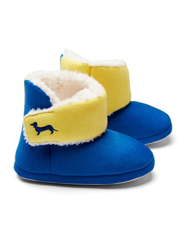 Kids Navy Velcro Boots