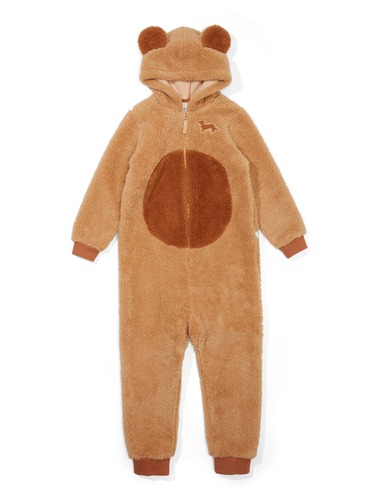 Kids Unisex Fluffy Bear Onesie