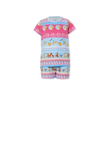 Girls Guess How Much I Love You Fairisle Short Pj Set