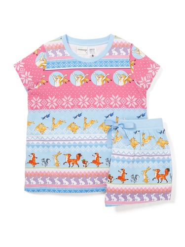 Girls Guess How Much I Love You Fairisle Short Pj Set
