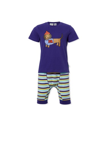 Jnr Boys Penny Stripe Short Sleeve Pj Set