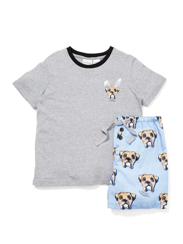 Boys Boxer Bunny Short Pj Set
