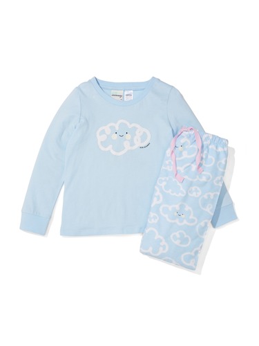 Jnr Girls Cloud Flannelette Pj Set