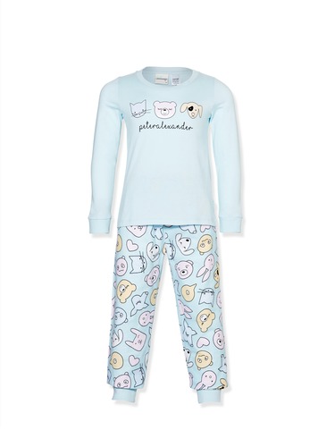 Jnr Girls Cute Animal Flannelette Pj Set