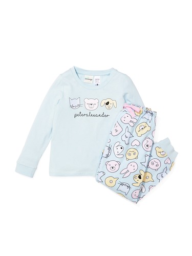 Jnr Girls Cute Animal Flannelette Pj Set