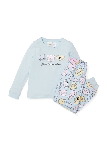 Girls Cute Animal Flannelette Pj Set