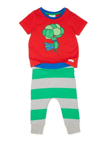 P.A. Play Baby Green Stripe Leggings