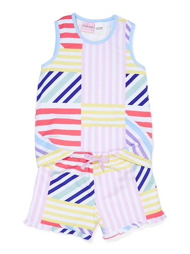 Jnr Girls Multi Stripe Pj Set