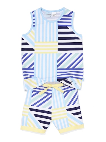 Jnr Boys Multi Stripe Pj Set